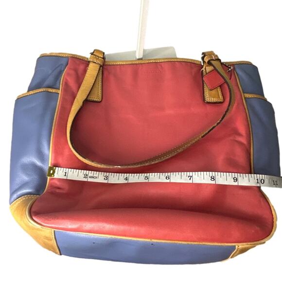 COACH Color Block Shoulder Tote Bag - Picture 12 of 13